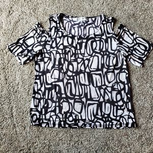 Dress top with open shoulders